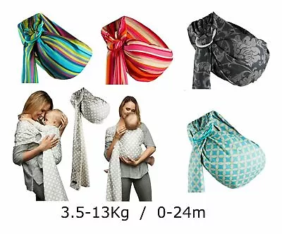 £9.99 • Buy Baby Sling Stretchy Wrap Carrier Breastfeeding Newborn Woven Hug Me 0-24m
