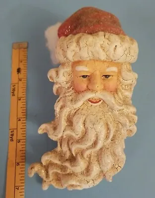 Paper Mache Santa Head Father Christmas Approximately 7  Tall Craft • $9.95