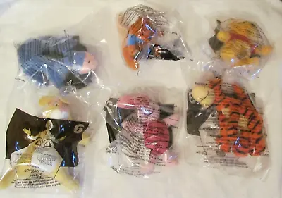 New Complete Set All 6 Disney Winnie The Pooh McDonalds Happy Meal Toys 2001-02 • $25