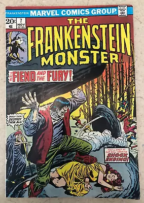 Vintage 1973 Marvel The Frankenstein Monster 7 Fiend & The Fury F1 Ad Comic Book • $15.99