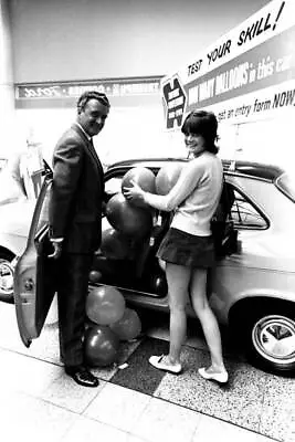 Actress Sally Geeson At Cowies Car Showroom In Sunderland Septemb - Old Photo • $9