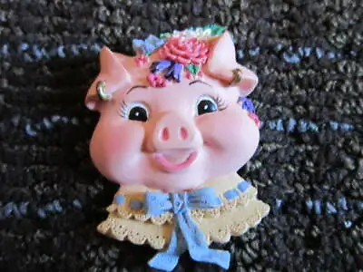 Vintage Pig Face Magnet Mrs Happy Woman Lady 1990s Collectible FREE SHIP • $12.95