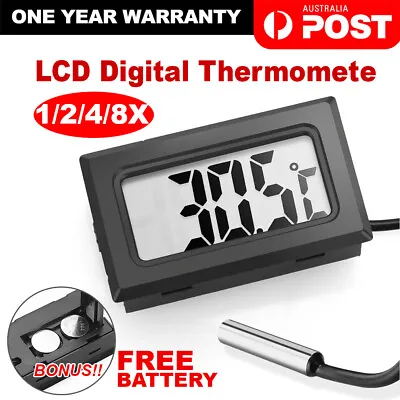 $5.88 • Buy LCD Digital Thermometer For Fridge/Freezer/Aquarium/FISH TANK Temperature AU