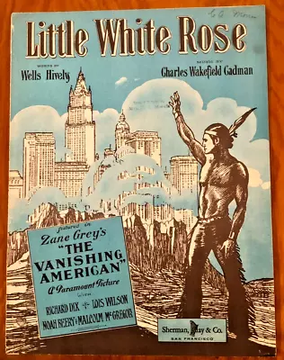 1925 SILENT FILM NATIVE AMERICANA Sheet Music THE VANISHING AMERICAN Zane Grey • $7.50