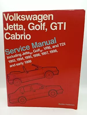 Volkswagen Jetta Golf Gti 1993-1999 TDI VR6 2.0L 1.9L SERVICE MANUAL BENTLEY • $69.90