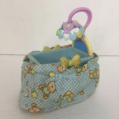 $12.75 • Buy Fisher Price Loving Family Bassinet Yellow Blue Mobile Fabric Skirt