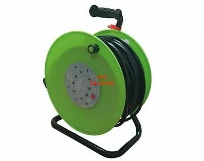 £39.99 • Buy 50m Meter Extension Reel Lead Cable 4 Way Electric Socket Heavy Duty