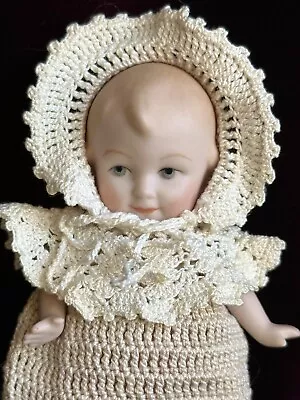 All Porcelain Miniature 4.75” Vintage Reproduction Of Antique Kewpie Doll • $37