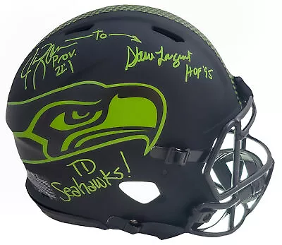 Steve Largent Zorn Autographed Seahawks Eclipse Full Size Authentic Helmet Td! • $499