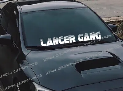 Lancer Gang Windshield Window Car Decal Sticker Banner Vinyl Fits Mitsubishi Car • $14.99