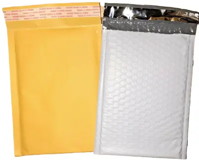 Kraft Or Tuff Bubble Mailers Choose Size & Quantity! 1- 3000 Available #0 4x7 CD • $10.82