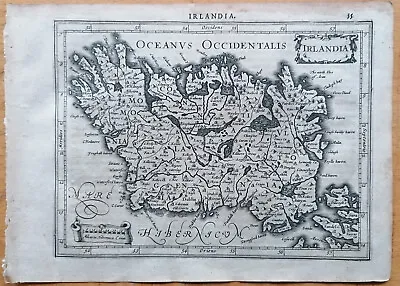 Ireland Irlandia - Original Map Mercator - 1651 • $110