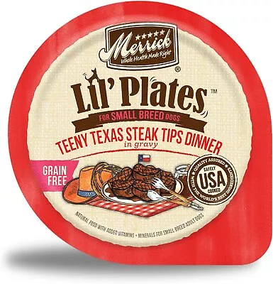 Merrick Lil’ Plates Premium Grain Free Natural Wet Dog Food Steak Tips -12Tubs • $29.99