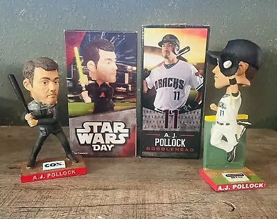 2 A.J. Pollock Star Wars Day ( 2015 )  D-Backs #11 Bobbleheads Collectible NEW • $12.95