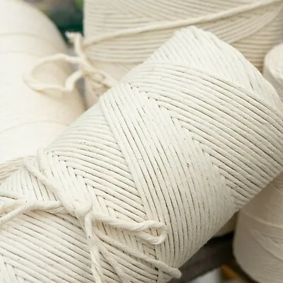 Macrame Rope Cord String 100% Natural Cotton Single Strand Bulk Jumbo Rolls USA! • $199.99