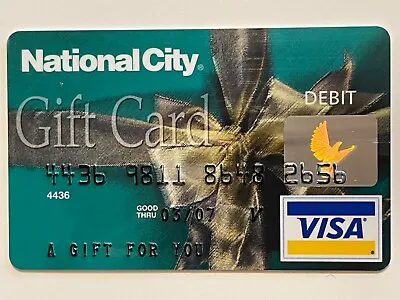 National City Bank Visa Debit Card▪️Not A Credit Card▪️Expired In 2007▪️No Value • $17.99