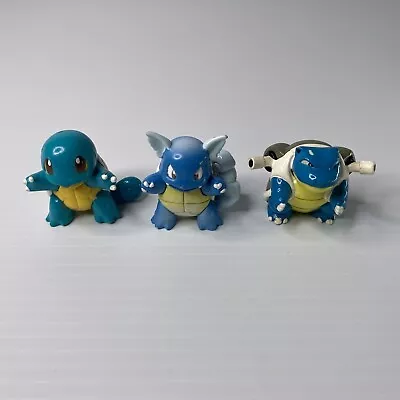 Squirtle Wartortle Blastoise TOMY Pokemon Figures CGTSJ 1999 Nintendo 2  Vintage • $39.95