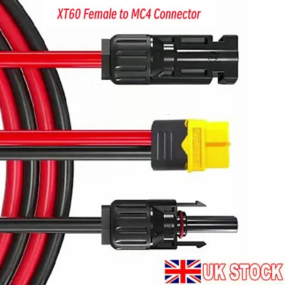 1/2/4Pc XT60 Female To Solar MC4 Connector Solar Panel Cable Connector Kit 12AWG • £12.99