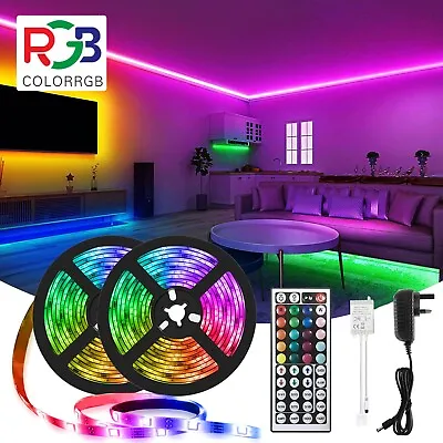 30M 20M 15M LED Strip Lights RGB Colour Changing Tape Bluetooth Cabinet Lighting • £22.58