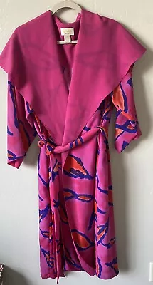 Vintage Victoria's Secret GOLD LABEL Hooded Satin Style Bathrobe Pink Rare SMALL • $17