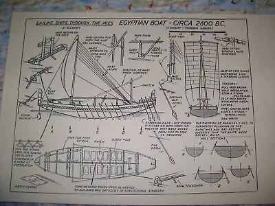 EGYPTIAN          Ship  Model Boat Plans • $9.59