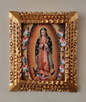 Our Lady Of Guadalupe Virgin Of Guadalupe Guadalupe Icon Oil Painting Icon • $116