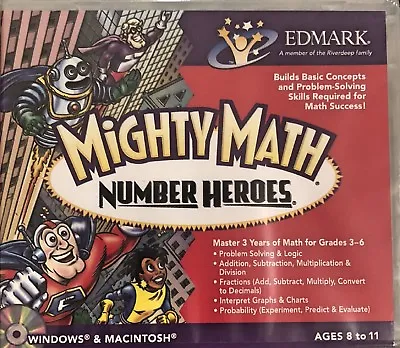 Mighty Math Number Heroes Pc New XP Grades 3rd To 6th Math Problem Solving • $14.98