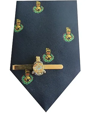 £21.99 • Buy Royal Marines Cap Badge Motif Tie & Tie Clip Set