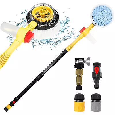 Auto Rotating Retractable Car Wash Brush With Long Handle 360° Spin Car Mop H5S1 • $23.79