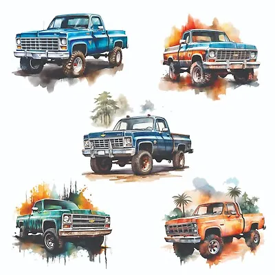 Vinyl Stickers Chevrolet Silverado Truck Retro American Muscle Decal  Set Of 5 • $5.39