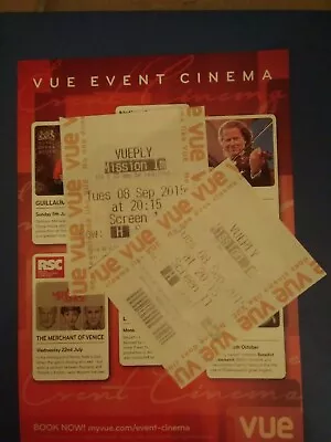 Mission Impossible Rogue Nation 2015 Vue CINEMA TICKETS (2) Somewhat Faded • £4.60