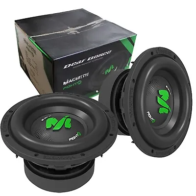 Pair Deaf Bonce Machete 8  2400 Watt Dual 2+2 Ohm Car Subwoofers Subs MF-08S D2 • $219.80