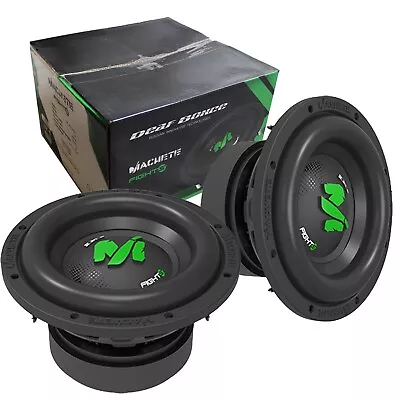 Pair Deaf Bonce Machete 8  2400 Watt Dual 4+4 Ohm Car Subwoofers Subs MF-08S D4 • $219.80