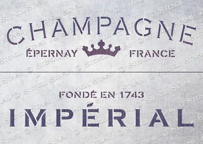 Champagne STENCIL CRATE Panels CCI Vintage French Chic Market SUPERIOR 250 MYLAR • £8