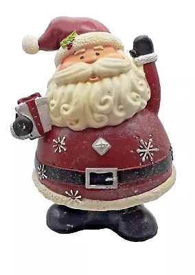 Vintage 15  Santa Claus Christmas Decoration - Lighted W/ Gift And Holly • $49