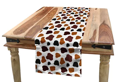 Cow Print Table Runner Abstract Cow Hide • £20.99