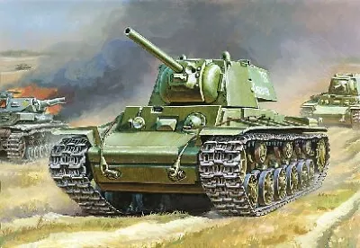 Zvezda 6190 1:100 WWII Soviet Heavy Tank Mod.1941 With F-32 GUN Kit • $10.20