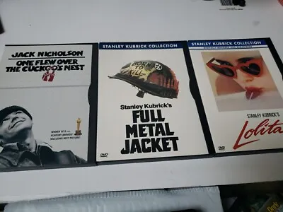 Stanley Kubrick - 3 Dvd Lot! 2001 Lolita Full Metal Jacket One Flew Over • $10.99