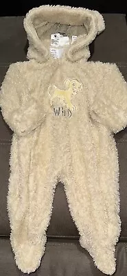 DISNEY Lion King Fluffy All In One One Piece Size 000 With Removable Hood  • $10