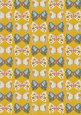 Meadow Safari Cord Needlecord Butterflies By Dashwood Studio Corduroy Fabric • £5.40