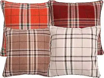 £4.50 • Buy Luxury Tartan Check Stripe Woven Cushion Cover Scatter Decorative Pillow