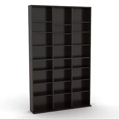 Atlantic Oskar Adjustable Media Cabinet 1080 CDs Espresso • $111.15