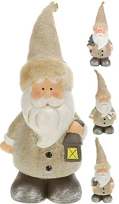 Contemporary Ceramic Father Christmas Santa Claus Figure Christmas Decoration • £6.99