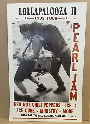 Vintage Lollapalooza 1992 Concert Poster Red Hot Chili Peppers PJAM • $19.79