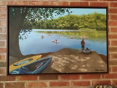 Summer Kayak Club On The Potomac River  Art From Maryland By Peter Plant.   • $785