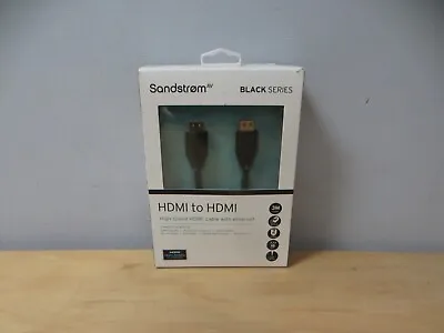 Sandstrom BLACK SERIES 3M High Speed HDMI Cable With Ethernet - BNIB • £7.99