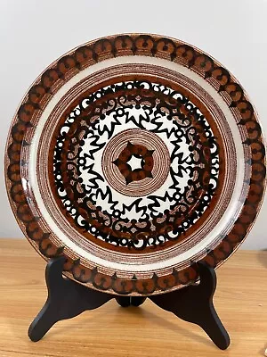 Mount Clemens China / Pottery Permastone Platter  MCM 11  Brown White • $29.99