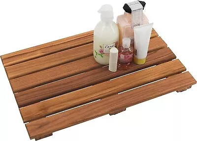 VaeFae Teak Shower Mat Non-Slip Bath Luxury Spa Wooden Small  • $61.90