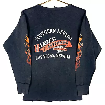 Vintage Harley-Davidson Las Vegas Long Sleeve T-Shirt Medium 1992 Made Usa 90s • $42.49