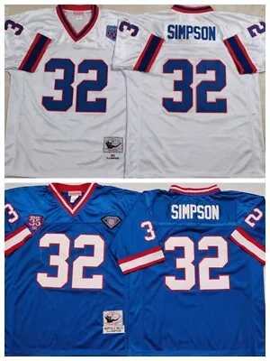 Vintage O.J. Simpson #32 Jersey Men's Blue White Stitched S-3XL Size • $54.99